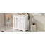 Meuble-lavabo de 36 pouces avec lavabo en céramique, 2 portes à fermeture en douceur et tiroir divisé, conception transitionnelle élégante de 36 po, 3 tiroirs, charnières-574410360