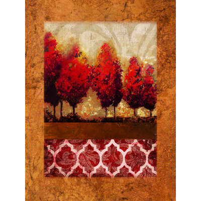 Arbre rouge - reproduction sur toile tendue