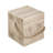 Outdoor Wood Grain Square MGO Side Table With Simulated Braided Cord – Indoor Retro End Table For Home & Patio Decor