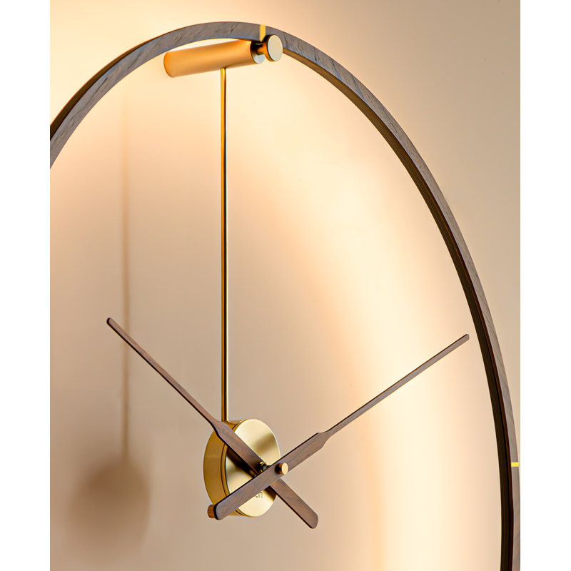Ombra Solid Wood Wall Clock, Large