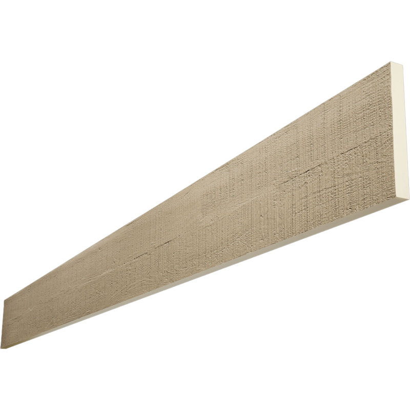 Rough Cedar Endurathane Faux Wood Beam Plank, 4" H x 144" W x 1" D, Oatmeal