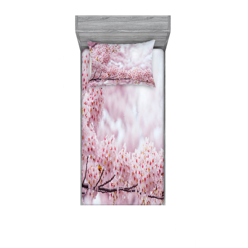 Ensemble de draps à rayures verticales, Ensemble de draps pour lit simple TG avec drap-hou
