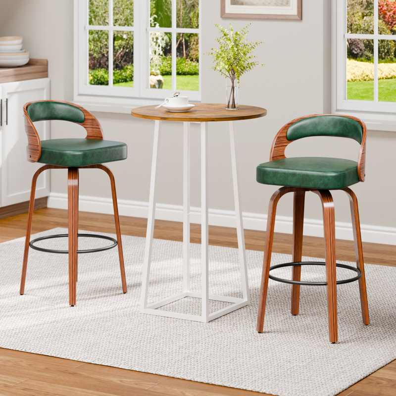 Tabourets de bar pivotants 29,2 po, Vert, 1