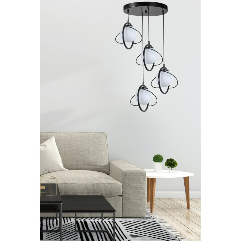 Chandle Chandelier, Black/White