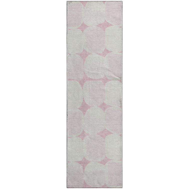 Premium Machine Washable Prisco Pink Rug
