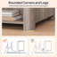 Table basse à plateau relevable avec grand espace de rangement et 3 tablettes ouvertes