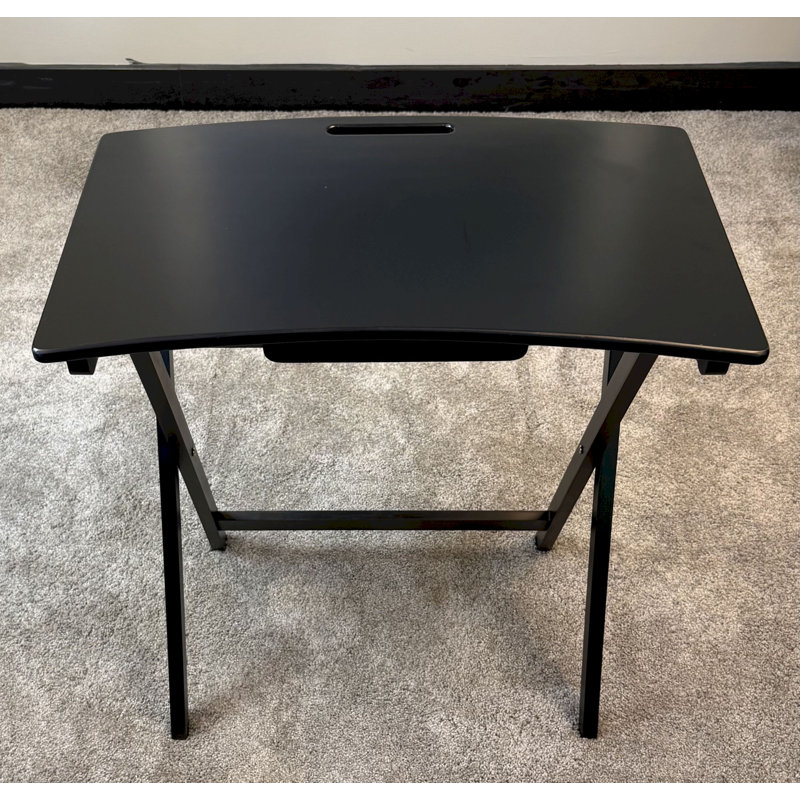 Table personnelle pliante en bambou massif, Noir