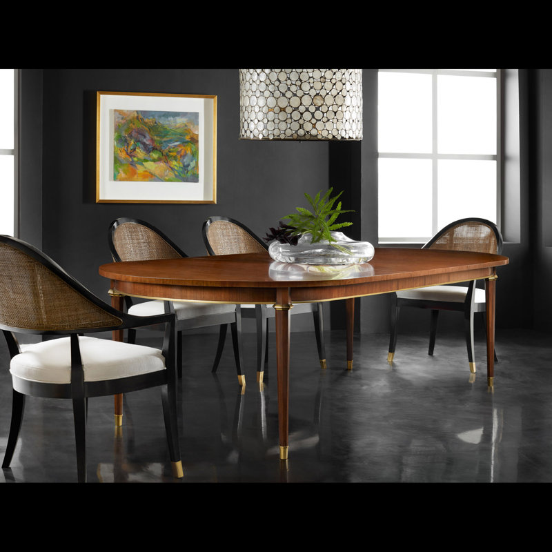 Norris Oval Walnut Wood Dining Table