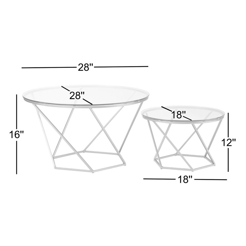 Glass Top Coffee Table, Gold