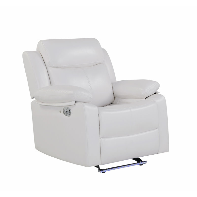 Fauteuil inclinable blanc avec lumière DEL Blanche