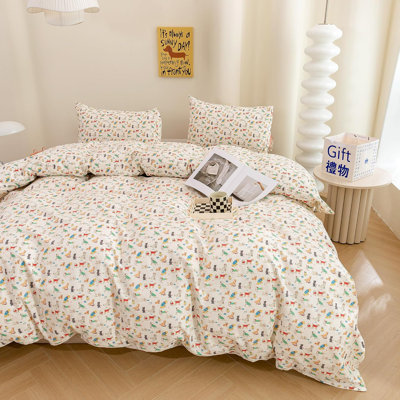 3 PCS Cartoon Cute Dogs Duvet Cover Ultra Soft & Breathable Comforter Cover