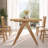 Modern simple solid wood dining table set.-106566111