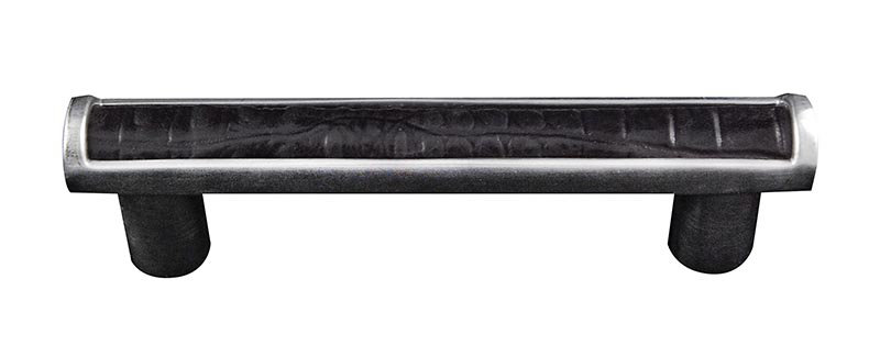 Equestre Bar / Handle Pull, Polished Silver, Black