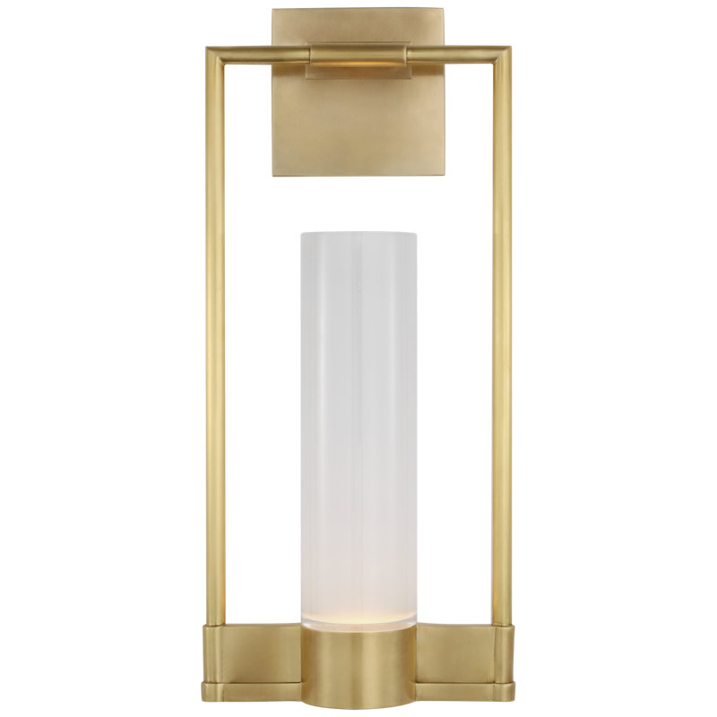 Lucid 1 - Light LED Flush Mounted Sconce, Antique Brass