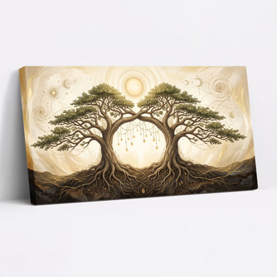Ensemble de 1 tableau sur toile « Arbres mystiques »