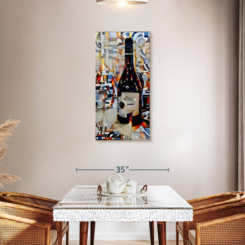 Abstract Wine Bottle, 42" H x 21" W