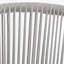 Fauteuil club d'extérieur en corde avec coussin gris Orla
