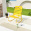 1-Piece Yellow Metal Patio Rocking Chair