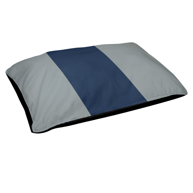Coussin pour chien Arizona Tempe, Moyen (l 28 po x P 18 po x H 6 po), Argent/ bleu marine