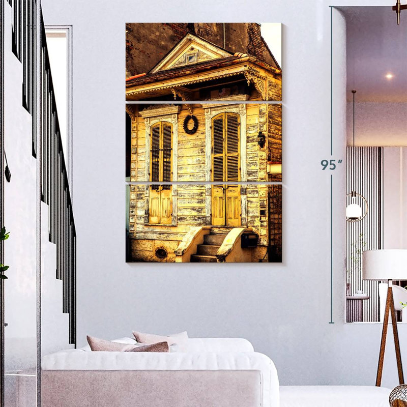 Lilie Yellow House à la Nouvelle-Orléans, H 74 po x l 48 po