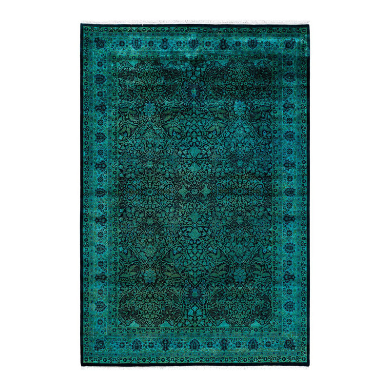 Overyed One-of-a-Kind Rectangle 6'1" X 9'3" Hand Knotted Area Rug