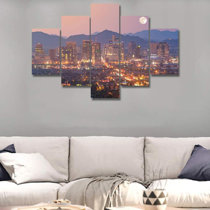  TUMOVO Canvas Painting Las Vegas Nevada Cityscape Wall Art Home  Decor for Living Room Prints 3 Pieces Bellagio Casino Night View Poster  Pictures Stretched Framed Ready to Hang, 12x16x3 Panels: Posters