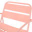 Chaise de style moderne corail, l 26,53 po x P 25,22 po, H 25,73 po, structure extérieure en métal