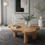 Table basse moderne de 40 pouces en forme de nuage, équipée de 4 pieds ronds pour assurer la stabilité structurelle, convenant à la décoration du salon, des appartements et des petits espaces avec un motif de nœuds d'arbre