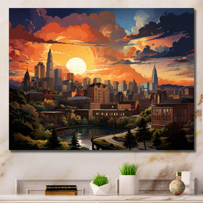 Atlanta Popart Landscape II, reproduction d'art sur toile