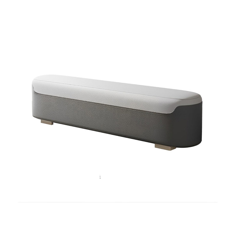 Banc rembourré en cuir Narah,  H 16,92 po x l 59,05 po x P 19,68 po