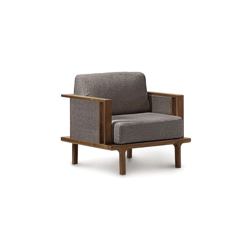 Siège et panneau d'appoint Sierra, Noyer naturel, Polyester ardoise