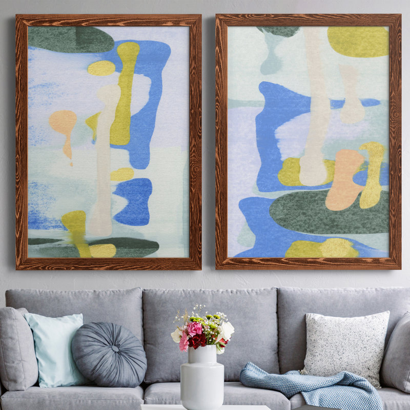 Toile encadrée de qualité supérieure Rorschach Rainbow I - prête à être accrochée, H 24 po x l 36 po x P 1,5 po