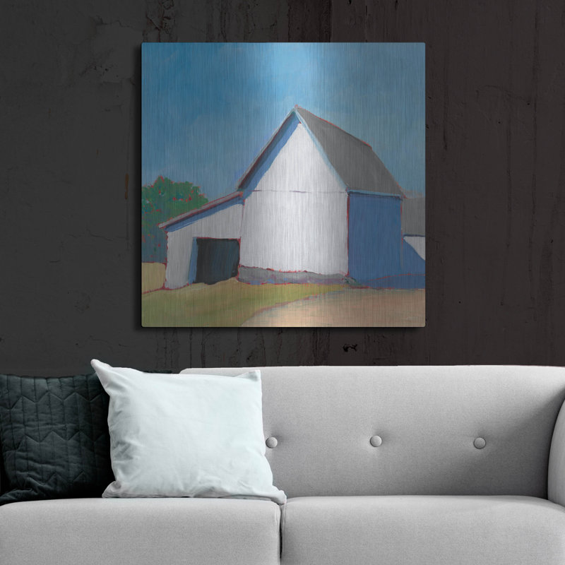 Art mural en métal luxueux «Homestead Barn 6» par Carol Young, 36 po x 36 po, H 36 po x l 36 po