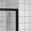 76" High Double Sliding Shower Door With Handle For Towel Hanging, Black Aluminum Frame, Easy Installation Steps Guide