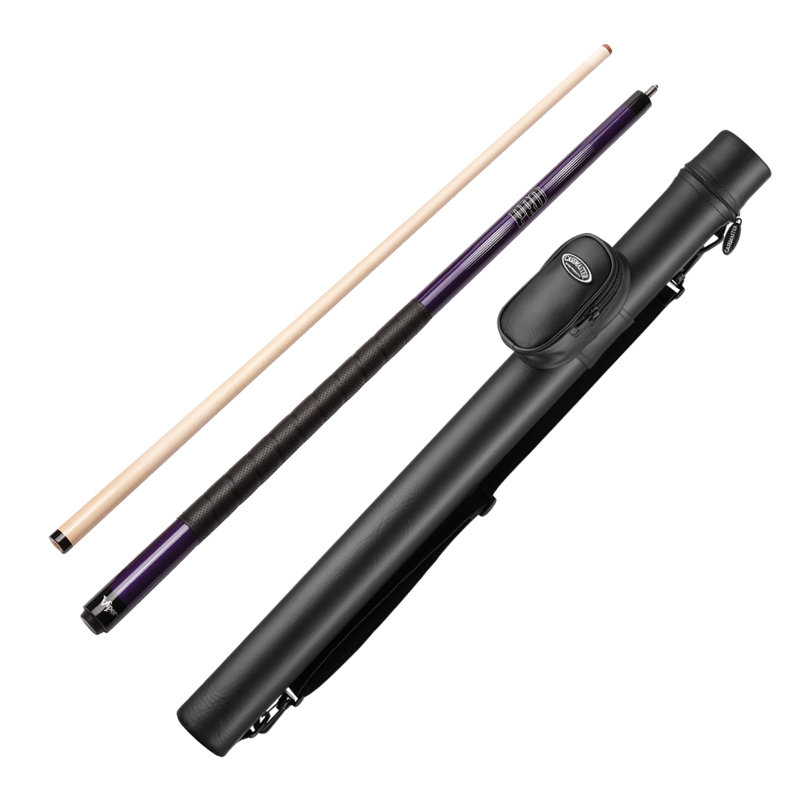 Viper Sure Grip Pro Purple Cue And Casemaster Q-Vault Supreme Black Cue Case