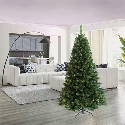 Arbre de Noël articulé artificiel pré-éclairé 6 pi avec support pliable