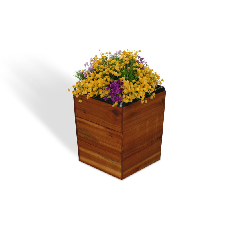 Boîte à fleurs en bois Campton, H 17 po x l 14 po x P 14 po, Miel