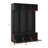 Hall Tree With Bench And Shoe Storage, Entryway Cabinet With High Gloss Fluted Doors And Open Shelves, Coat Rack With 6 Gold Hooks And Legs-1108837397