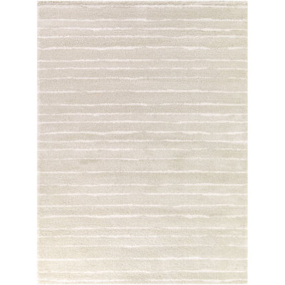 Carreno Beige/Cream Abstract Stripe Area Rug