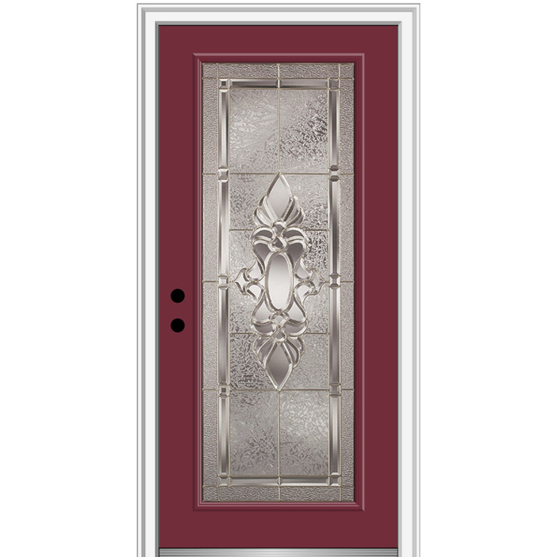 Porte d'entrée pré-montée Heirloom Master, 80 po x 36 po, Naval, Droite / Vers l'intérieur