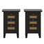 Ensemble de chambre à coucher 3 pièces avec lit plateforme en bois Arol-61632147