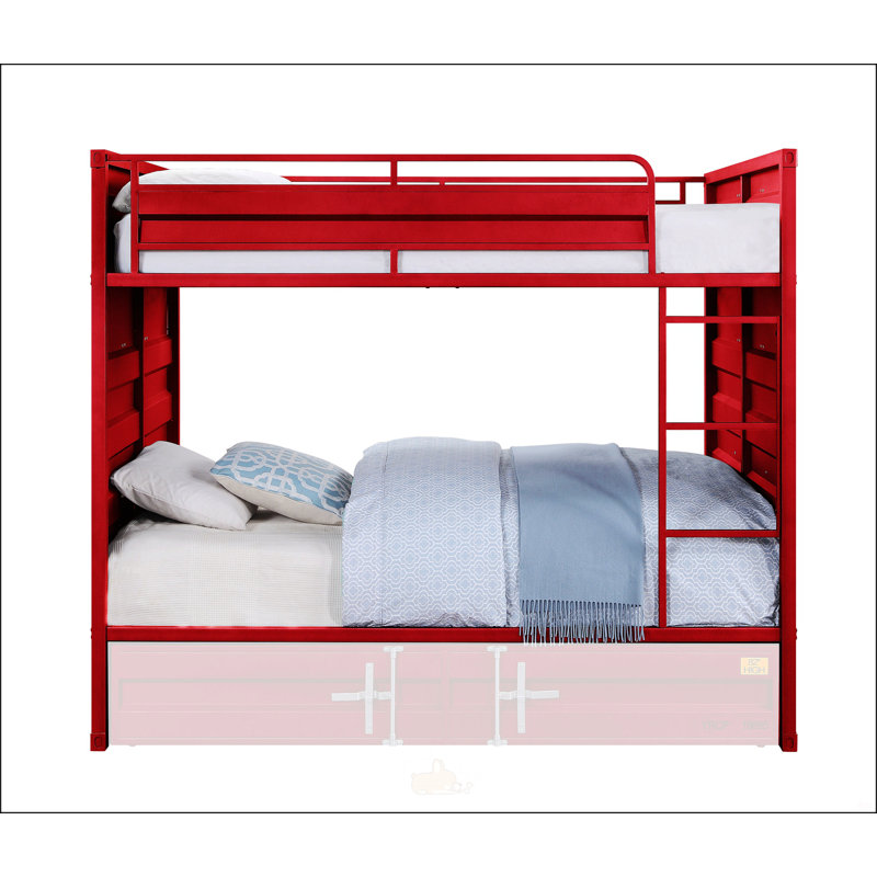 Red Finish Full/Full Bunk Bed
