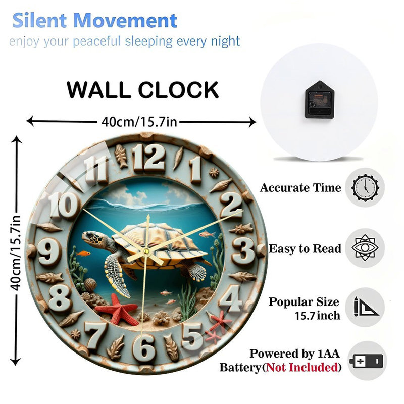 Horloge murale en verre 16 po