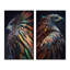 «Macro Colorful Feather Eagle I», 2 pièces sur toile-710962410-710962404
