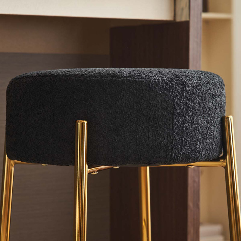 Stool 30" Tall, Round High Bar Stools, Set   2 - Contemporary upholstered dining stools for kitchens, coffee shops and bar stores - Includes sturdy hardware support legs
