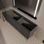 Meuble-lavabo autoportant de 60 po et 4 portes d'armoire à fermeture douce, conception à deux couches - évier exclu-1119724979