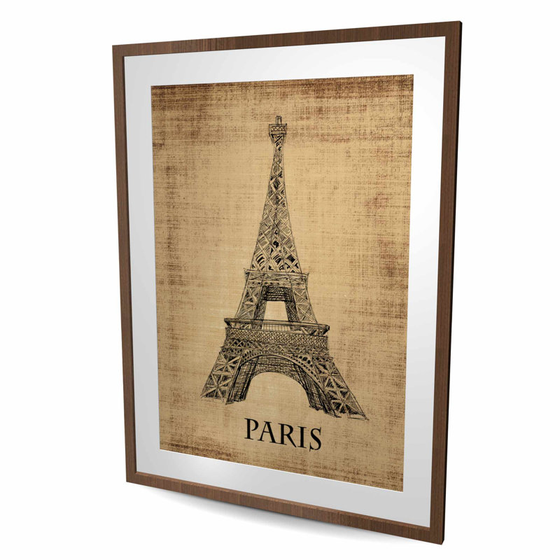 «Eiffel Tower», reproduction d'art encadrée | Décoration intérieure