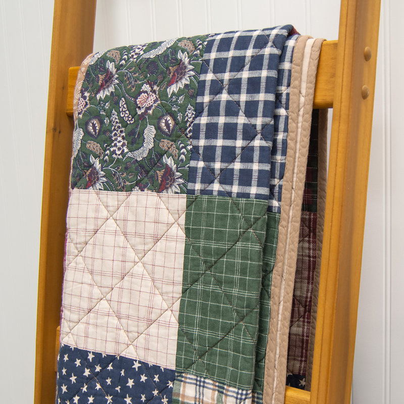 Donna Sharp Rustic Paisley Traditional Pieced Cotton Quilted Throw