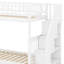 Lit superposé en bois avec garde-corps, lit gigogne et rangement pour escalier-728171369