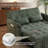 53" 3-in-1 Convertible Sleeper Sofa with Pull Out Bed, Pockets and USB, Small Loveseat Couch for Living Room Bedroom Apartment, Green-379466620